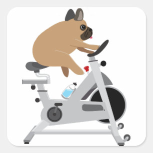 Dog Tired Square Sticker