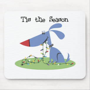 Dog Tis the Season Holiday Tshirts and Gifts Mouse Pad