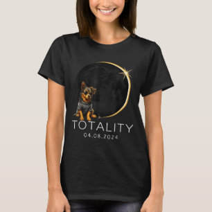 Dog Total Solar Eclipse 2024 Totality Funny Dog Gl T-Shirt