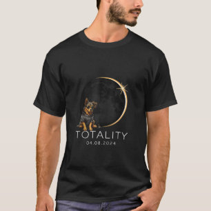 Dog Total Solar Eclipse 2024 Totality Funny Dog Gl T-Shirt