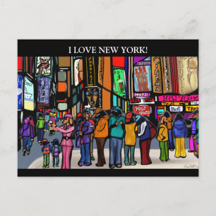Dog Town City - NEW YORK Holiday Postcard