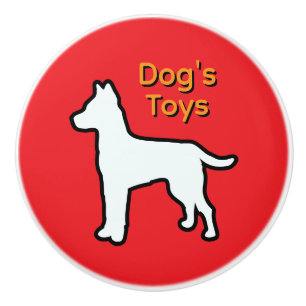Dog Toys Ceramic Drawer Pull