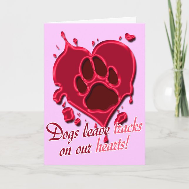 Dog Tracks! Customised Greeting Card (Front)