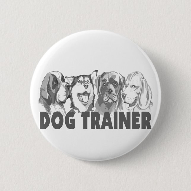 Dog Trainer 6 Cm Round Badge (Front)