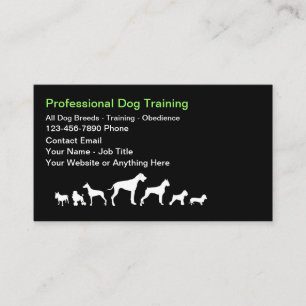 Dog Trainer And Obedience Theme Business Cards