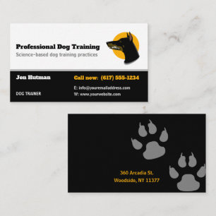 Dog Trainer   Dog Training School Business Card