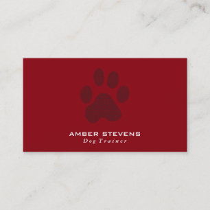 Dog Trainer   Doggy Paw Business Card