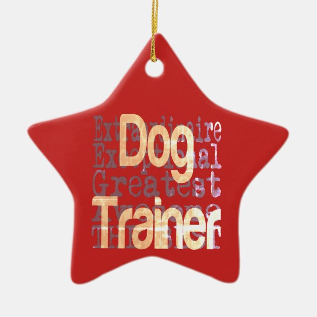 Dog Trainer Extraordinaire Ceramic Ornament (Front)
