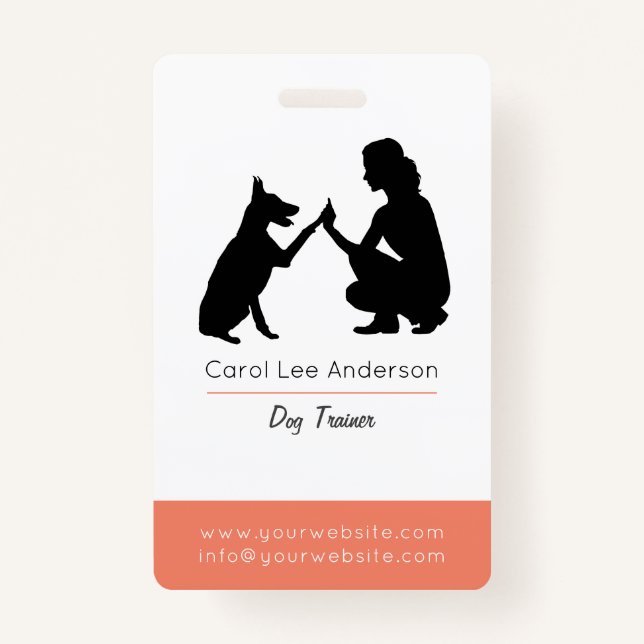 Dog trainer  ID badge (Front)