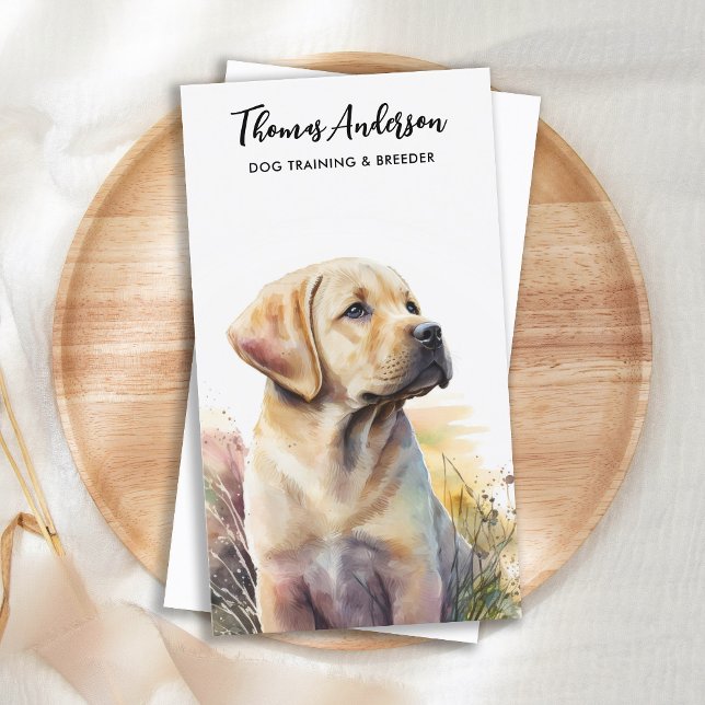 Dog Trainer Labrador Retriever Breeder Puppy Pet Business Card (Creator Uploaded)