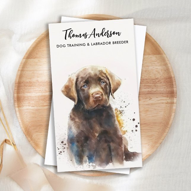 Dog Trainer Labrador Retriever Puppy Pet Sitter Business Card (Creator Uploaded)