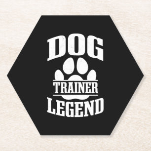 Dog Trainer Legend Paper Coaster