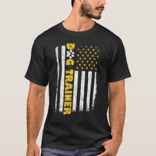 Dog Trainer Patriotic Dog Trainer American Usa Fla T-Shirt
