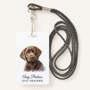 Dog Trainer Pet Services Badge ID Badge