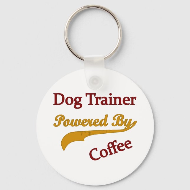 Dog Trainer Powred By Coffee Key Ring (Front)