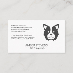 Dog Trainer   Sitter   Dog Icon Business Card