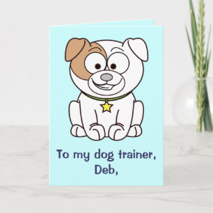 Dog Trainer Thank You Customisable Card