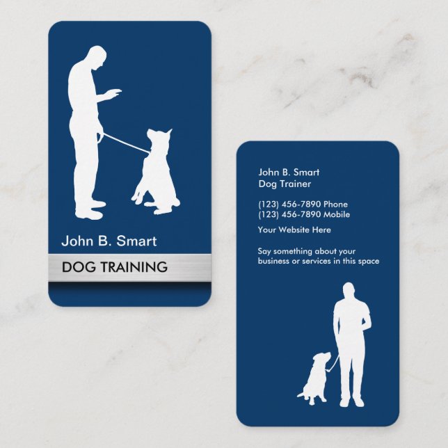 Dog Training And Obedience Business Cards (Front/Back)