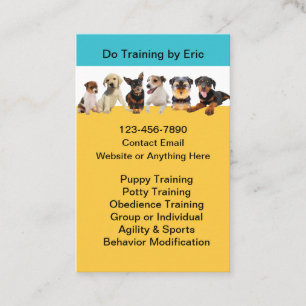Dog Training Classes & Services Business Card