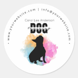 Dog training classic round sticker