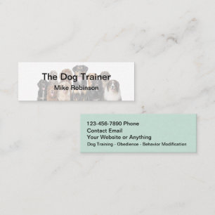 Dog Training Compact Business Cards
