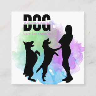 Dog training / Dog Trainer Square Business Card