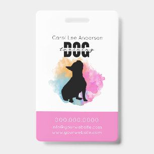 Dog training ID badge