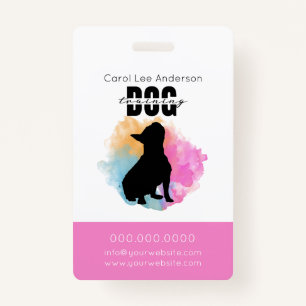 Dog training ID badge