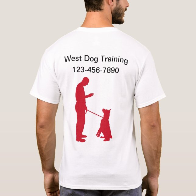 Dog Training Logo Business Work Shirts (Back)