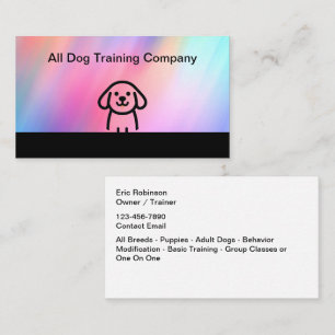 Dog Training Modern Business Cards
