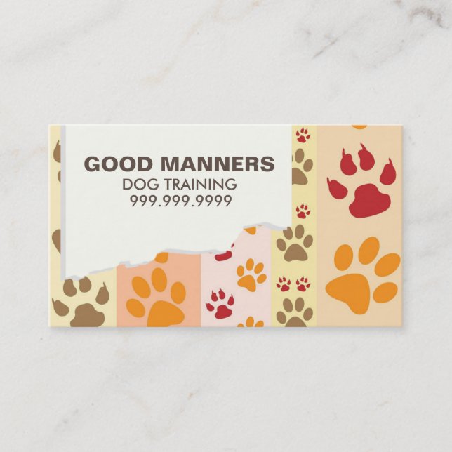 Dog Training Pet Sitting Walker Business Card (Front)