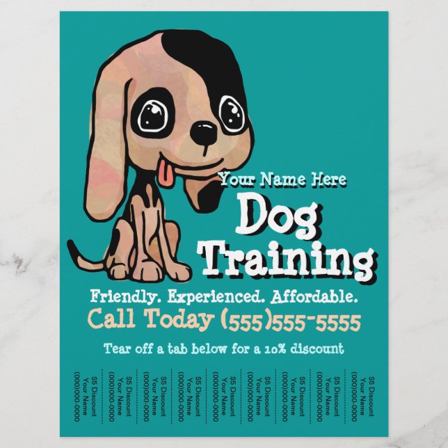 Dog Training.Puppy.Promotional Flyer (Front)