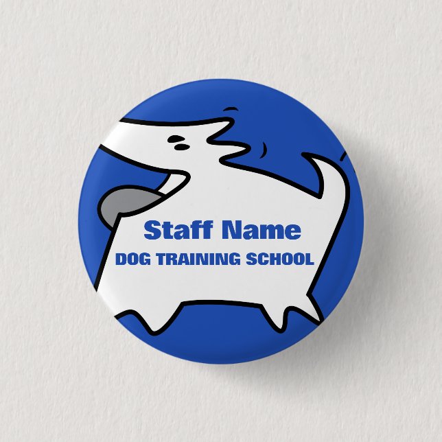 Dog Training School 3 Cm Round Badge (Front)