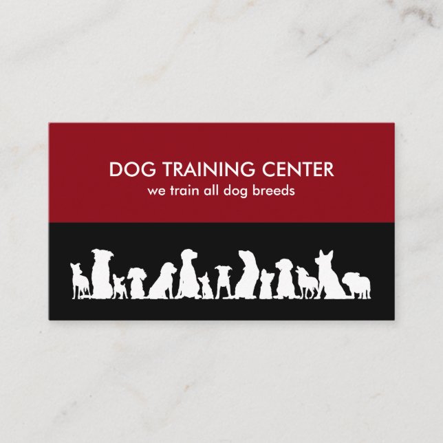 Dog Training Two Side Business Cards (Front)