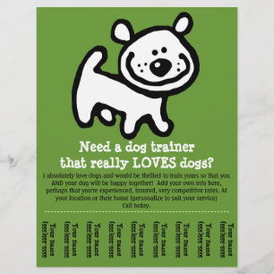 Dog Training, Walking, Grooming, Sitting promo tem Flyer