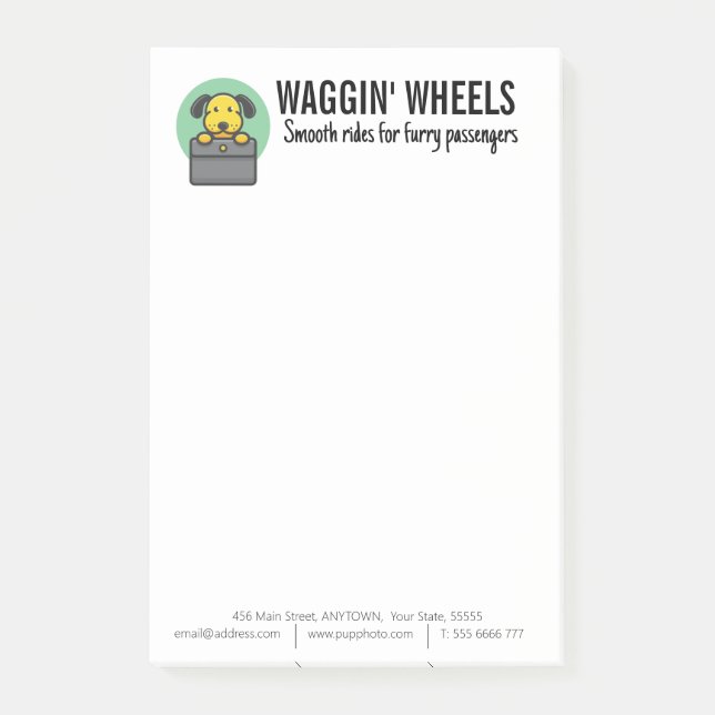 Dog Transport Business Custom  Post-it Notes (Front)