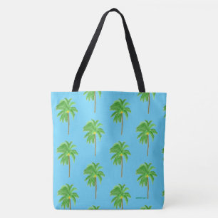 Dog Travel Tote or Cross Body Bag Palm Trees
