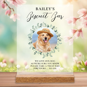Dog Treat Wedding Favour Pet Photo Biscuit Bar Acrylic Sign