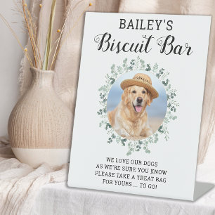 Dog Treat Wedding Favour Pet Photo Biscuit Bar Pedestal Sign