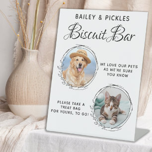 Dog Treat Wedding Favour Pet Photo Biscuit Bar Pedestal Sign