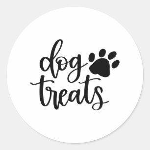dog treats classic round sticker