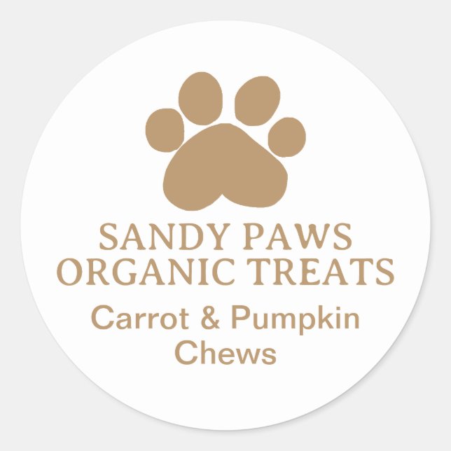 Dog Treats Small Business Homemade Gifts Classic Round Sticker (Front)