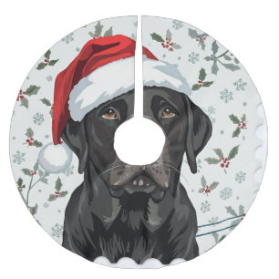 Dog tree skirt black lab