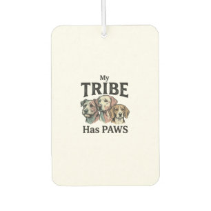 Dog Tribe Has Paws Vintage Engraving Design_1 Car Air Freshener