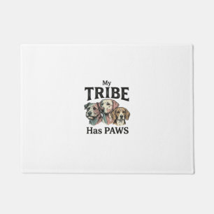 Dog Tribe Has Paws Vintage Engraving Design_1 Doormat