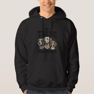 Dog Tribe Has Paws Vintage Engraving Design_1 Hoodie