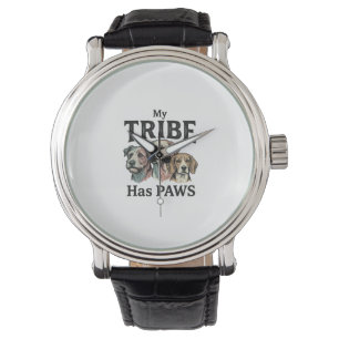 Dog Tribe Has Paws Vintage Engraving Design_1 Watch