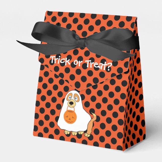 Dog Trick or Treat Tent Favour Box (Front Side)