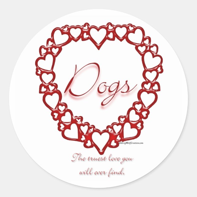 Dog True Love - Sticker (Front)