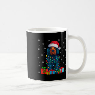 Dog Ugly Xmas Light Santa Hat Portuguese Water Dog Coffee Mug